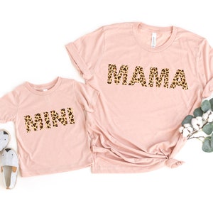 Matching Mommy and Me Leopard Print T shirt, Mama Leopard Print Shirt, Mini Leopard Print Shirt, Mama and Mini Leopard Print Shirt