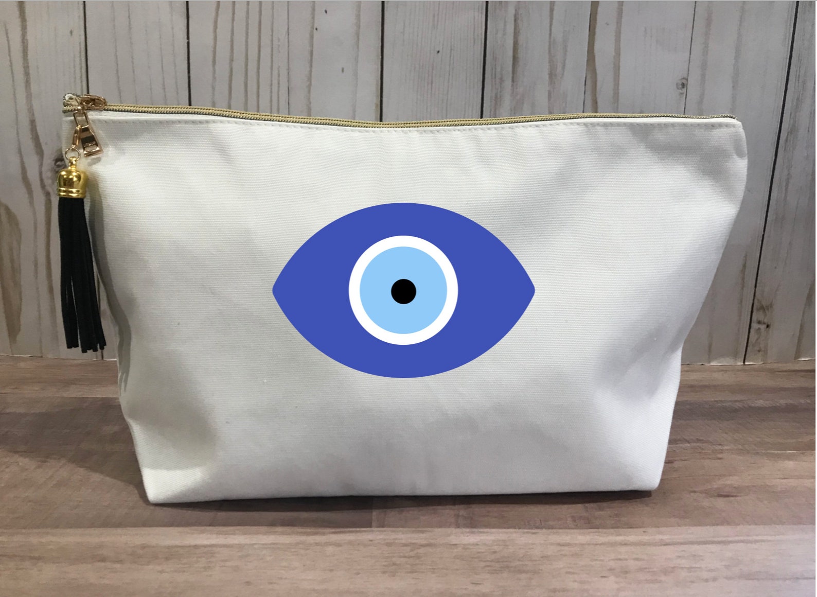 Blue Evil Eye Makeup Bag Evil Eye Purse Evil Eye Clutch Etsy