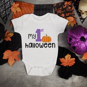 Baby Girl&#39;s First Halloween Onesie®, Girls First Halloween, Newborn 1st Halloween, 1st Halloween Outfit Girl, Baby Girl Halloween