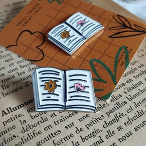Cute Book Enamel Pin, Literary Collectible, Booklover Enamel Pins, Bookish Unisex Accessory, Unique Reading Gift, Brooch for Bookworms
