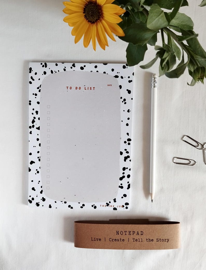 Stylish Notepad Dalmatian Notepad: Stylish Animal Print Design - Luxury Mini Spots, A5 ...