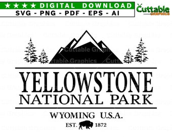 Download Free Yellowstone Vacation Etsy SVG Cut Files
