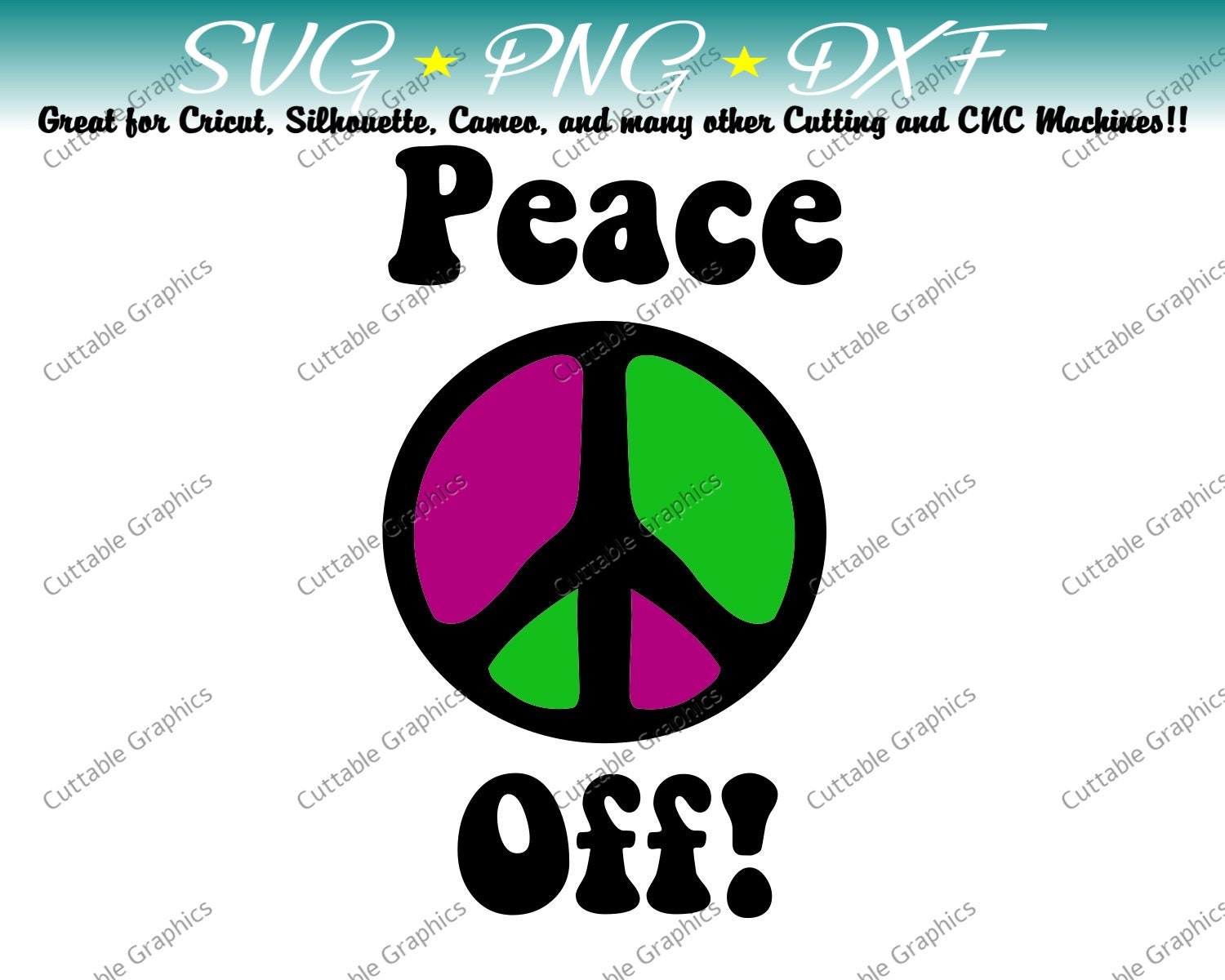 Peace Off Clipart Svg Png Vector Etsy