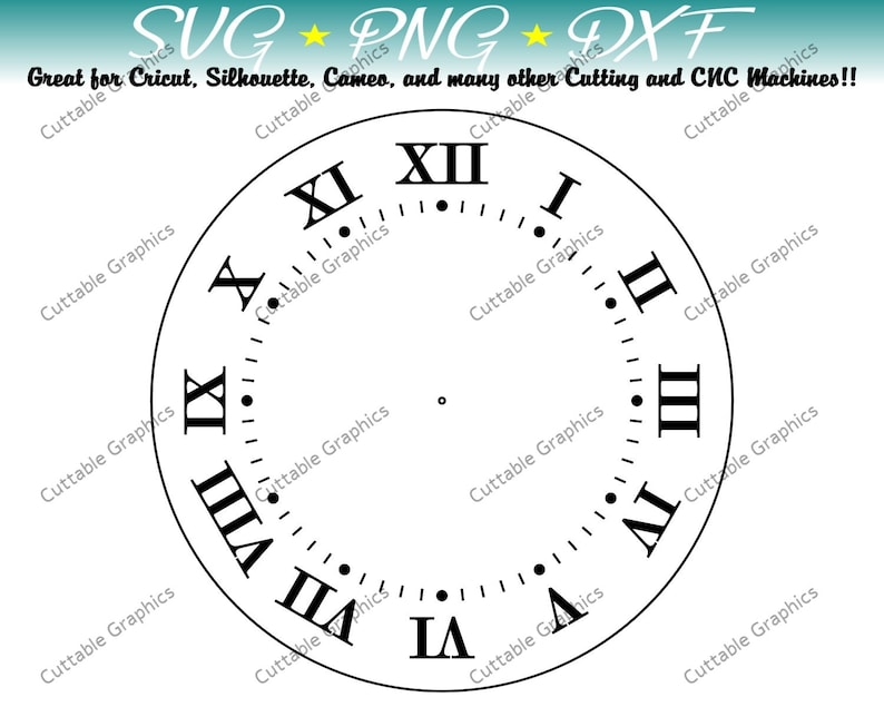Vintage Clock Blank Vector Etsy