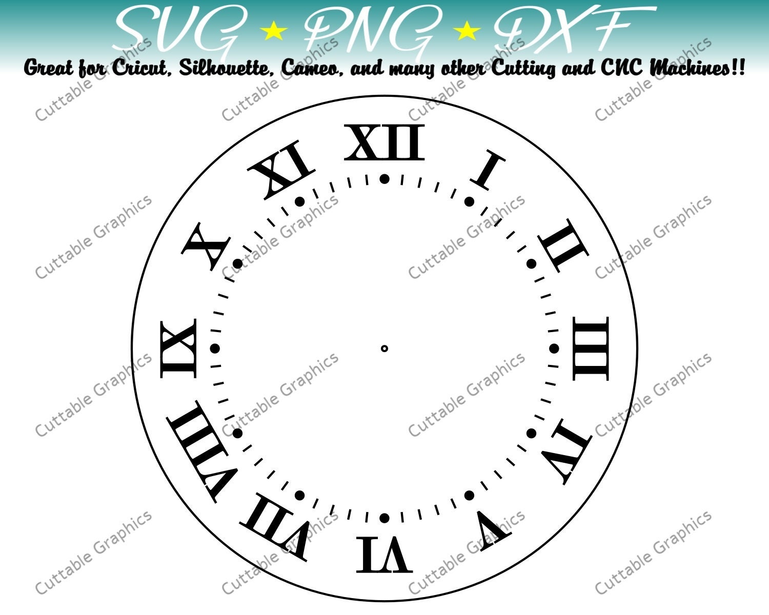 Vintage Clock Blank Vector Etsy