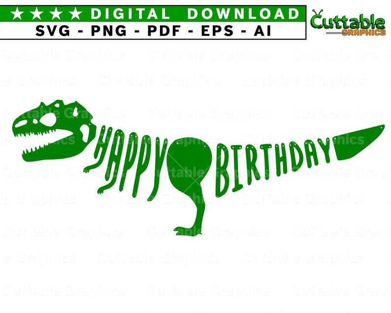 T Rex Birthday Svg Diy Birthday Decoration Tyrannosaurus Etsy