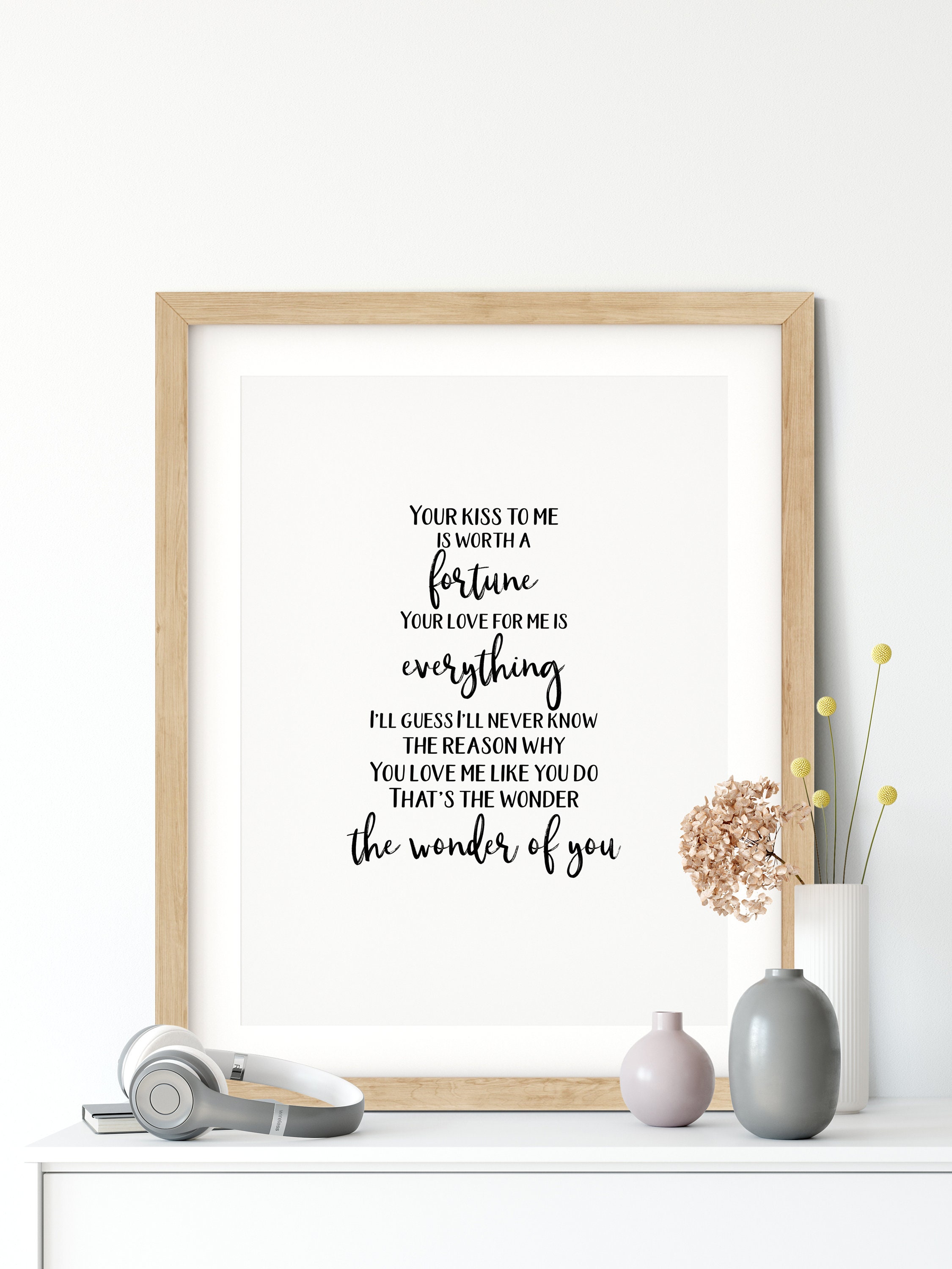 Elvis Print Trouble Lyrics  Unique Wall Art from Moonshine Prints