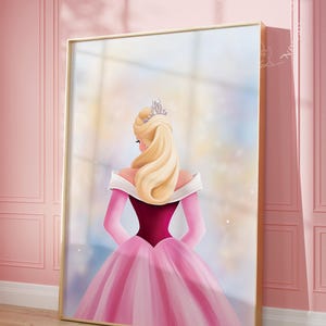Fairytale Princess Art Print: Pastel Nursery Decor (Digital Download