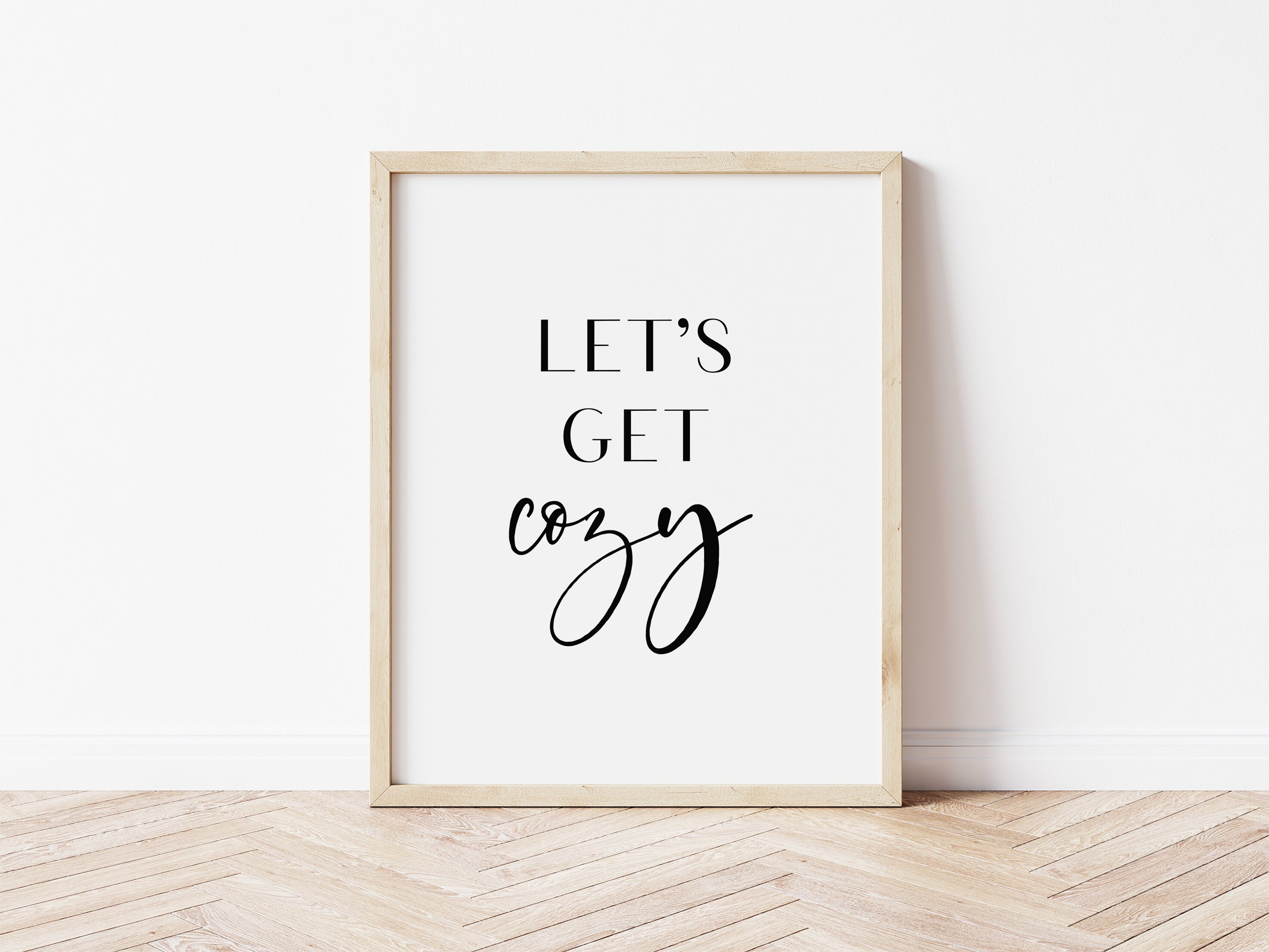 lets get cozy bedroom printable wall art quote bedroom etsy
