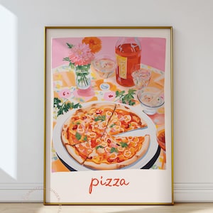 Plakat ścienny z motywem kuchni z pizzą: Włoskie jedzenie (do pobrania w wersji cyfrowej) zdjęcie 9