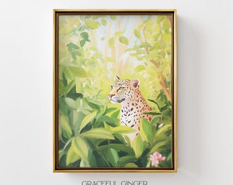 Leopard Print Poster: Trendy Jungle Wall Art, Maximalist Decor (Digital Download)