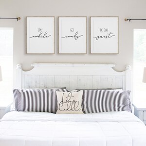 Guest Room Printable Wall Art, Get Comfy, Stay A While, Be Our Guest ...