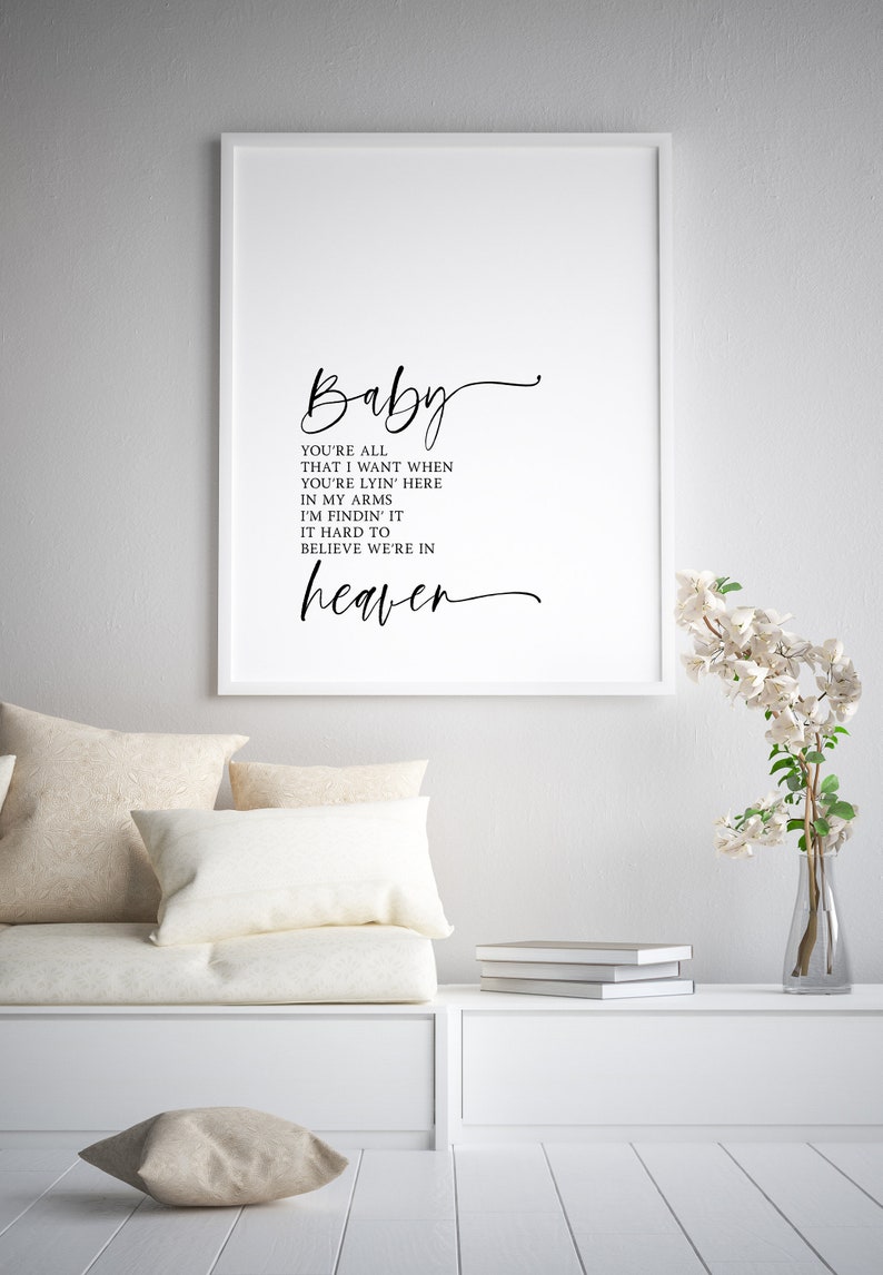 Bryan Adams Heaven Song Lyrics Printable Home Decor Etsy Bryan Adams Heaven Song Lyrics Printable Home Decor Etsy