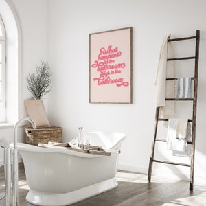 Trendy Preppy Bathroom Printable Wall Art, Funny Quote, Funny Bathroom ...