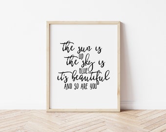 Beatles song lyric wall art, Printable Wall Art, Dear Prudence Lyrics Print, Beatles Music lyrics Art Digital Download