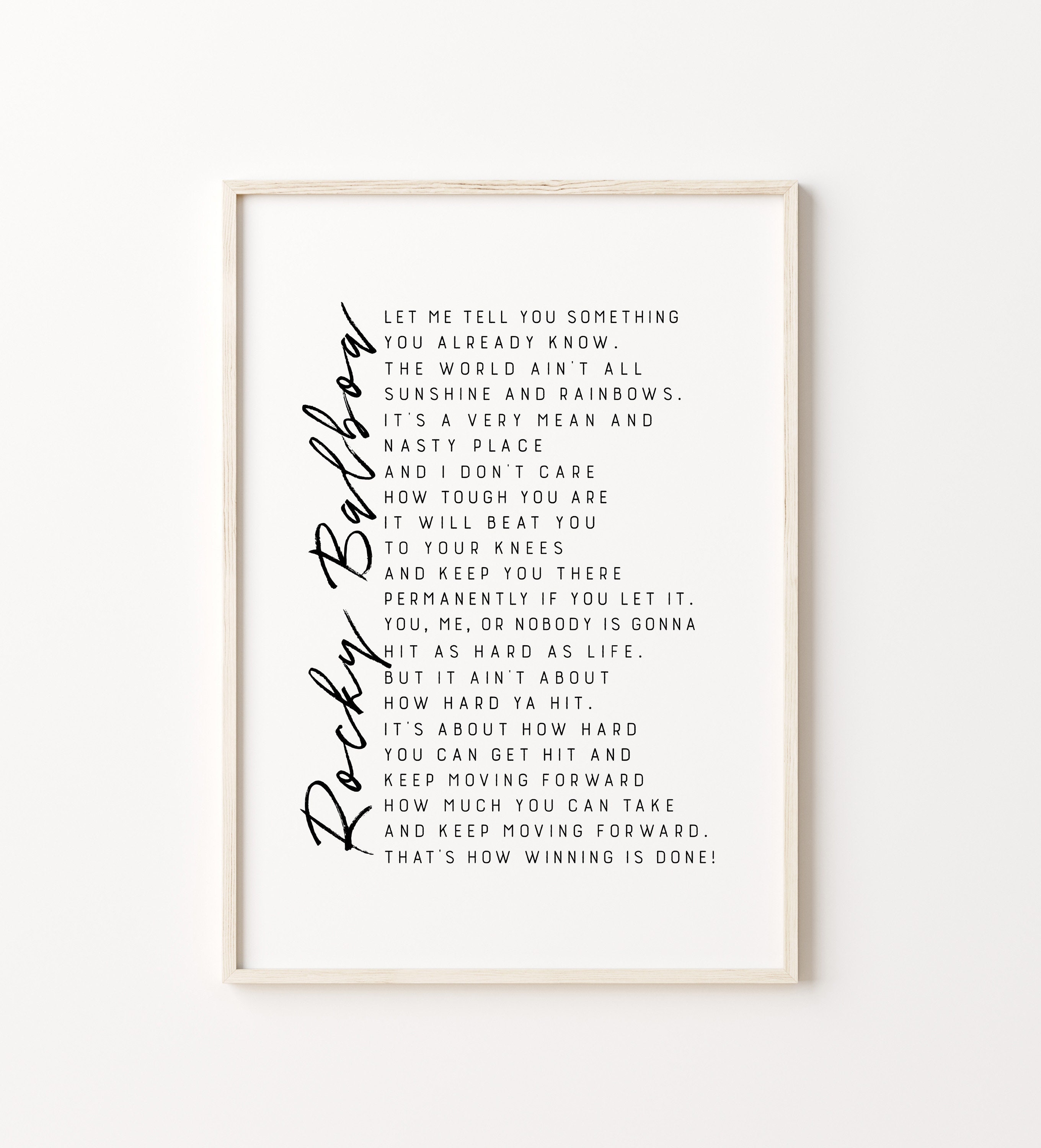 Franken On Knees Giving Thanks For Sylvester Stallone