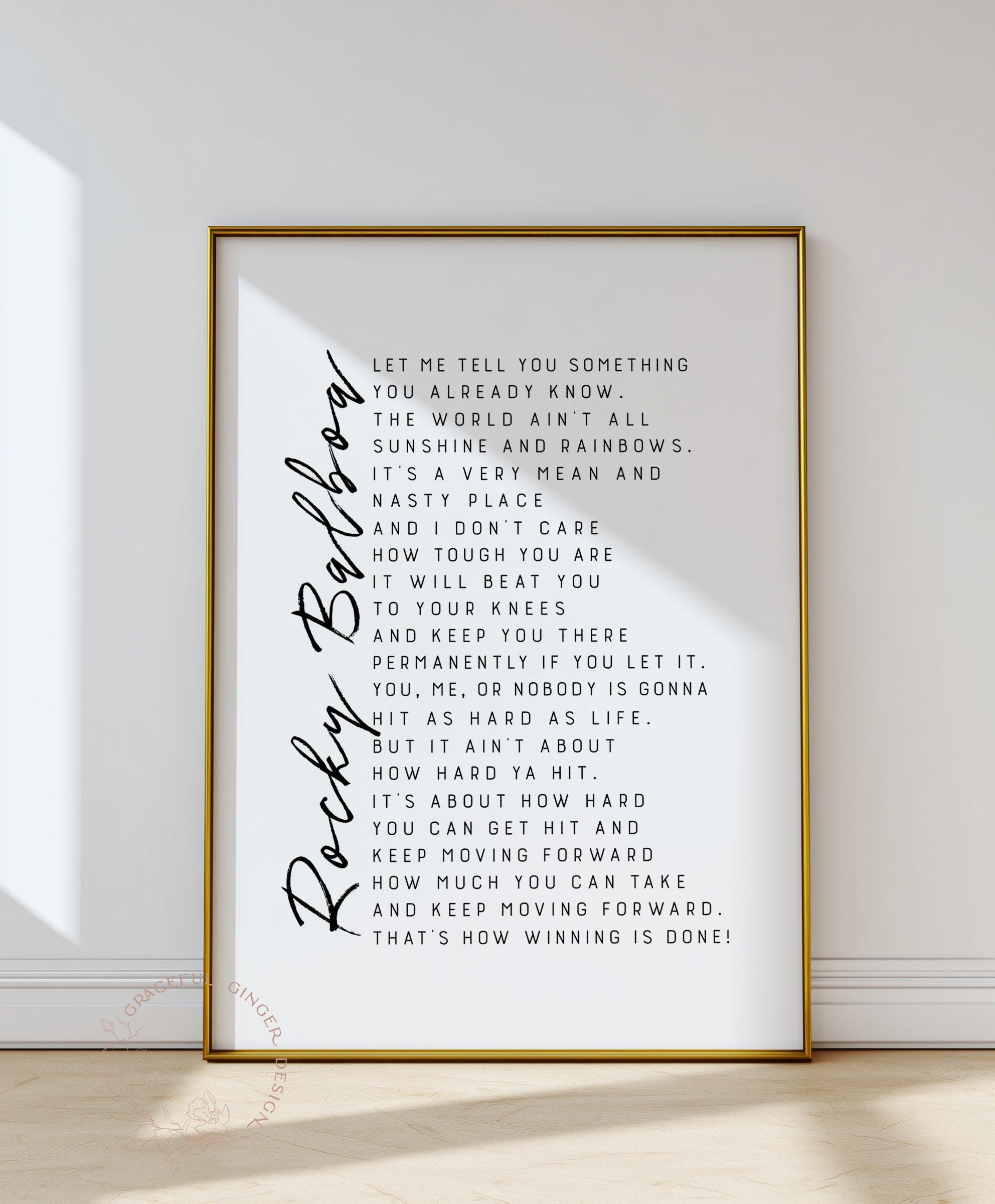 Rocky Zitat Print: Inspirierende Sportfilm Kunst (Digitaler Download) -  Etsy Österreich, image size:1984x2400