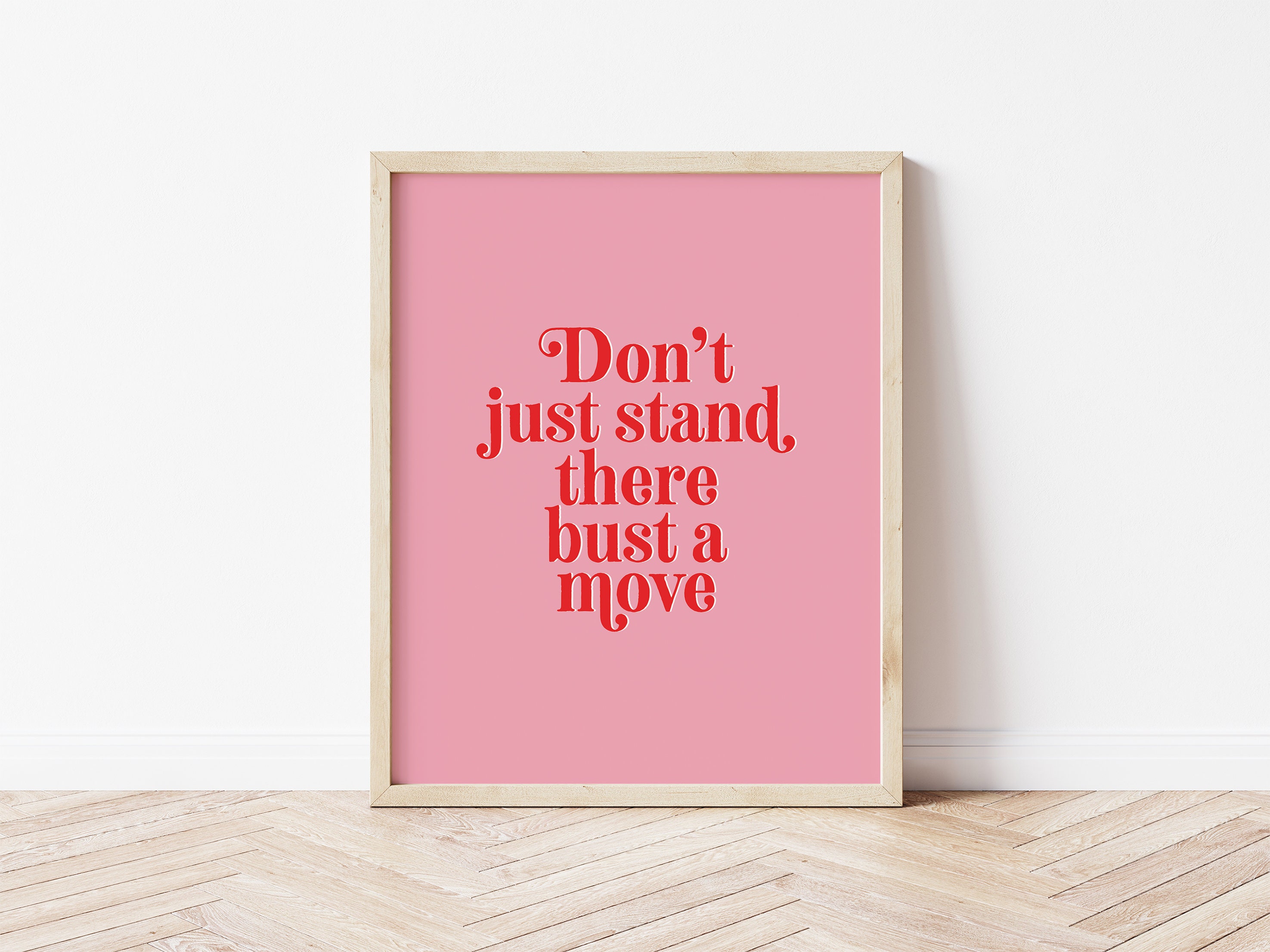 Bust A Move Song Rap Lyric Print Pink Trendy Fun Quote - Etsy Denmark