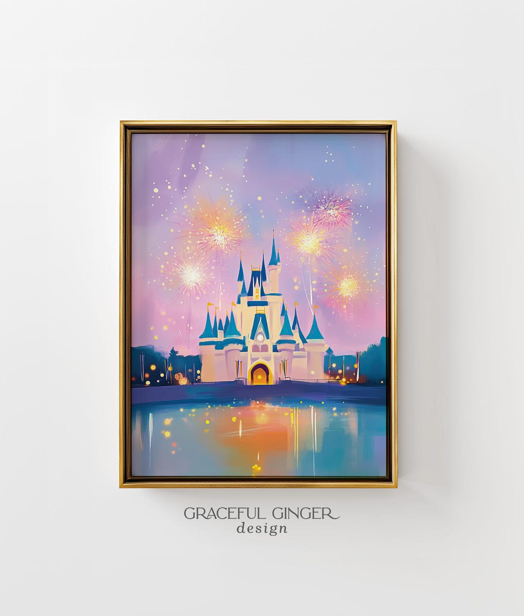 Princess Castle Nursery Art Print: Fairytale Girls' Room Decor (digital ...