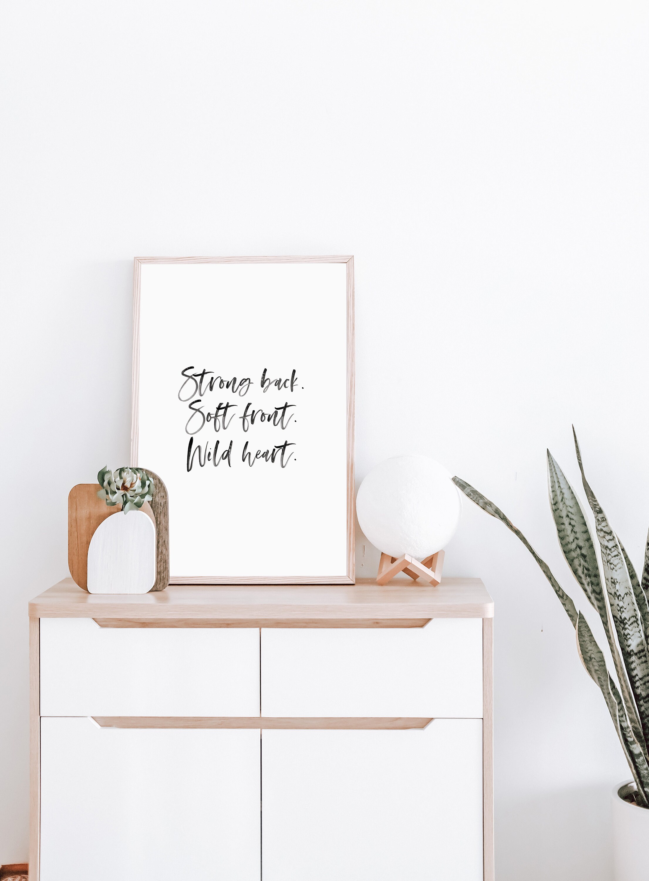 Brené Brown Inspirational Quote Print Strong Back Soft Etsy