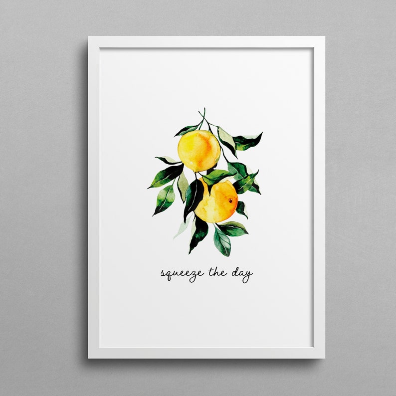 Kitchen Food Prints Watercolor Fruit Set of 3 Printable Wall | Etsy