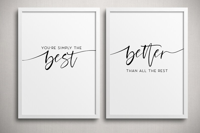 Simply the Best Tina Turner Song Lyric Wall Art Print Set of Etsy UK