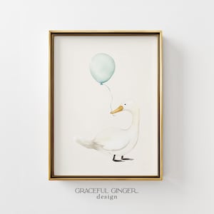 Silly Goose Nursery Print: Farm Animal Wall Art (Digital Download) image 1