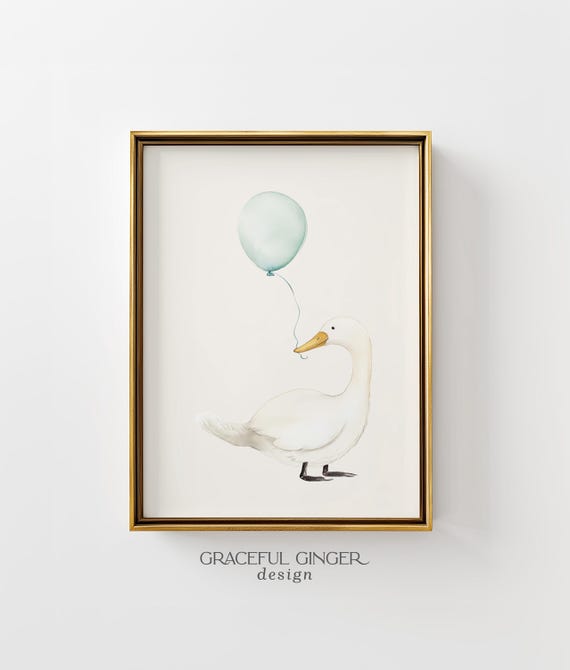 Silly Goose Nursery Print: Farm Animal Wall Art (Digital Download)