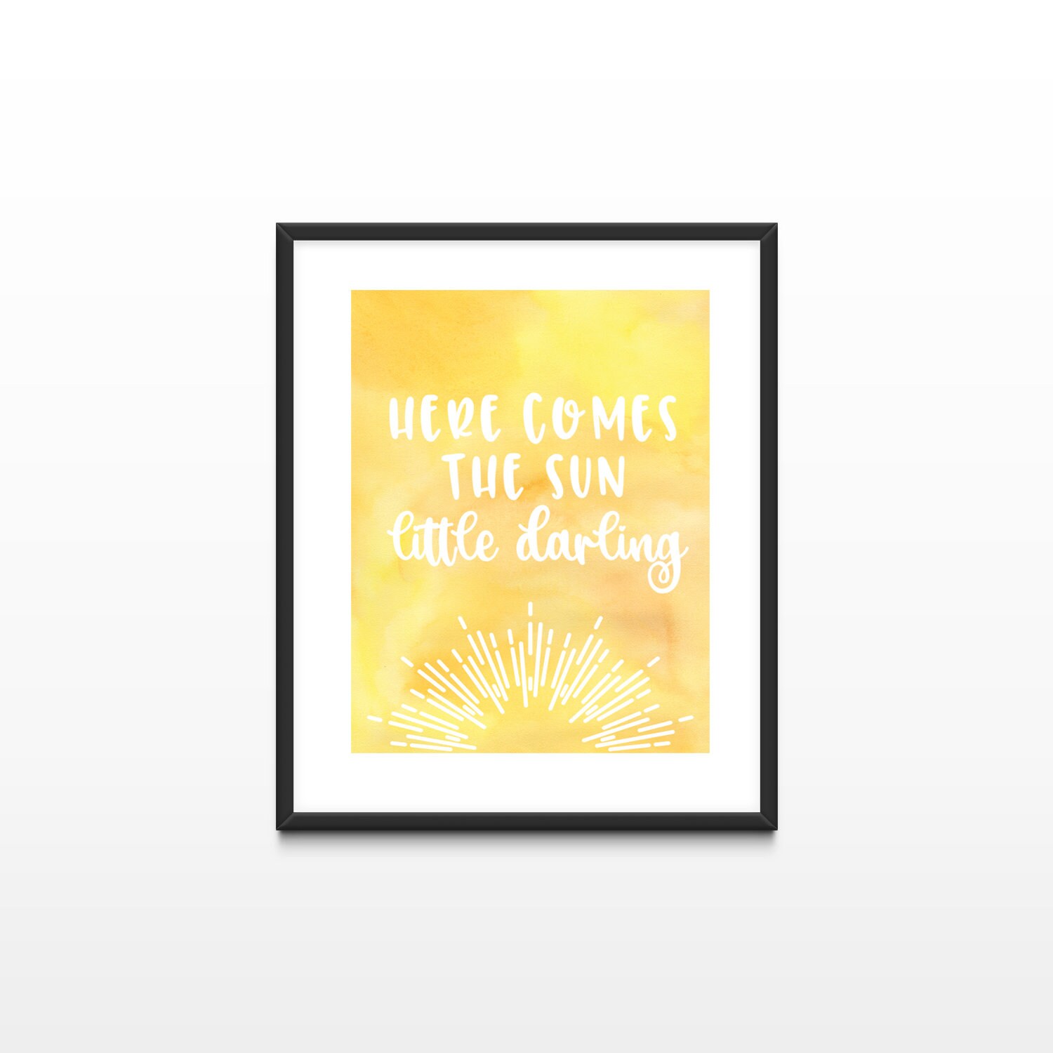 Here Comes the Sun Lyrics Printable Beatles Art Music lyrics Etsy