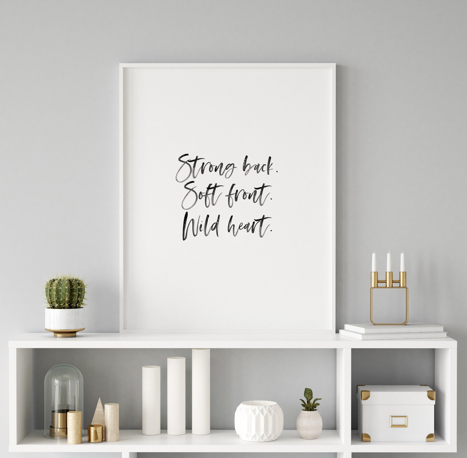 Brené Brown Inspirational Quote Print Strong Back Soft Etsy