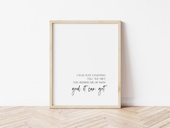 I'M With You Print, Vance Joy Song Lyric Wall Art, Music Art.