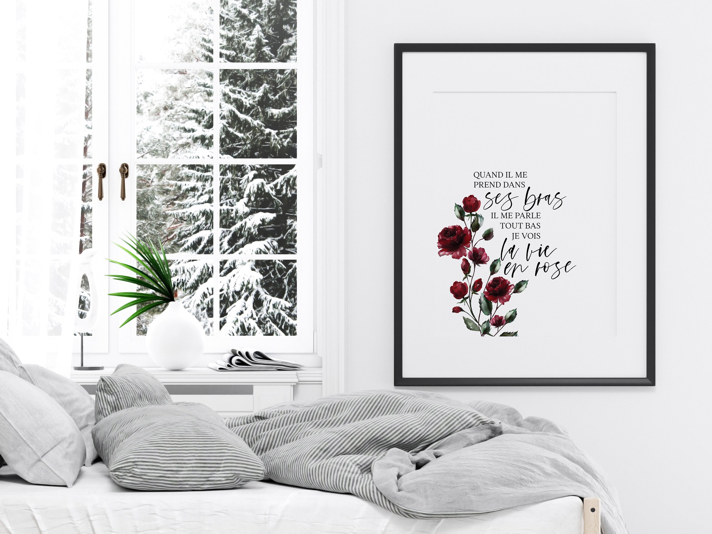 Parole La Vie En Rose A Imprimer Édith Piaf La vie en rose Print Paroles de chansons - Etsy France
