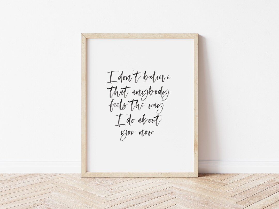 Wonderwall Song Lyrics Printable, Home Decor Wall Art, Typography Love