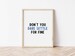 Don't you dare settle for fine, Roy Kent Quote, Printable Wall Art, Ted Lasso TV Show, Home Office Decor, Typography Wall Art 