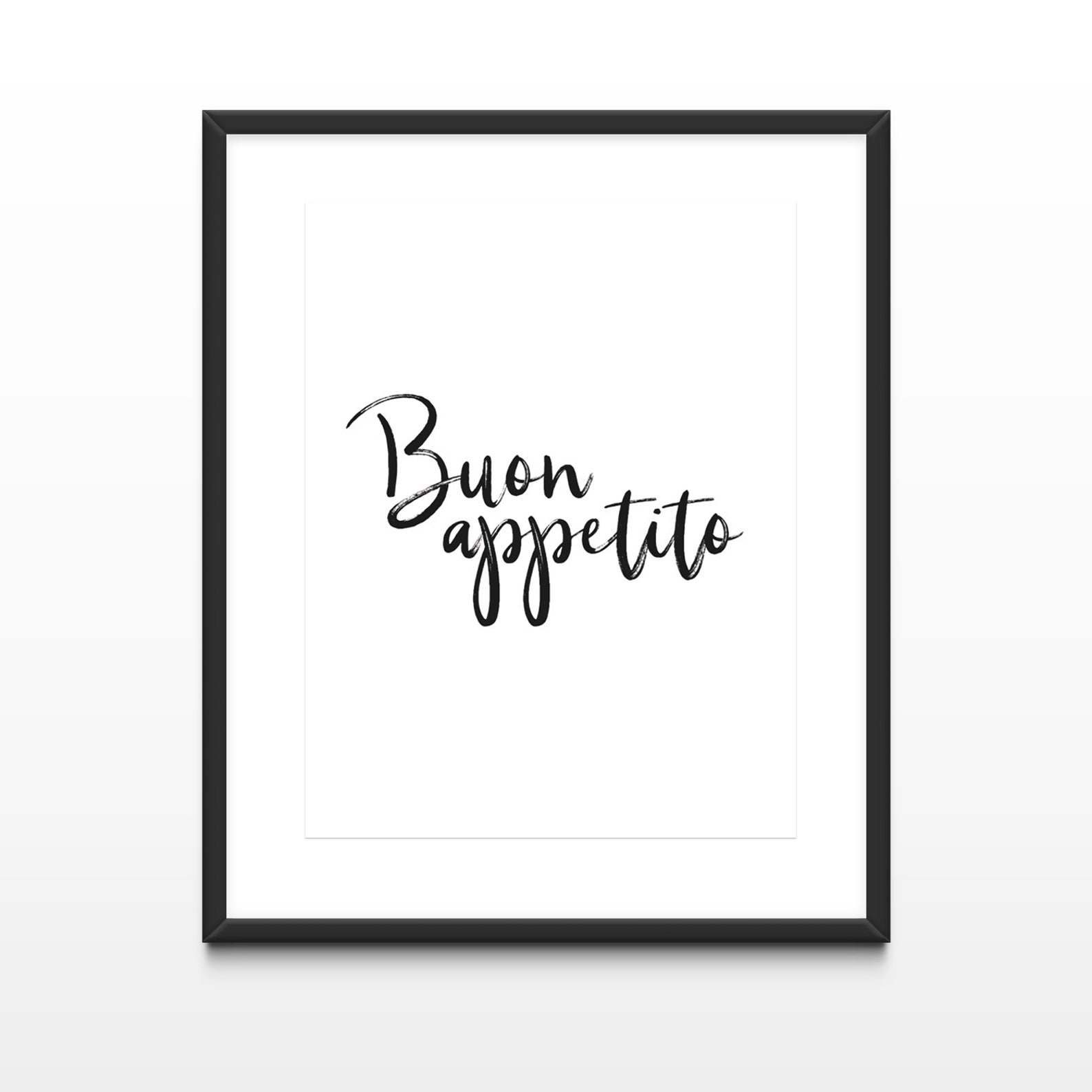 Buon Appetito Print Italian Kitchen Wall Art Sign Printable Etsy