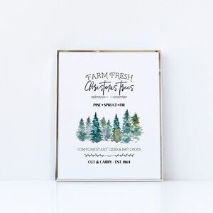 Farm Fresh Christmas Trees Printable Christmas Farmhouse | Etsy