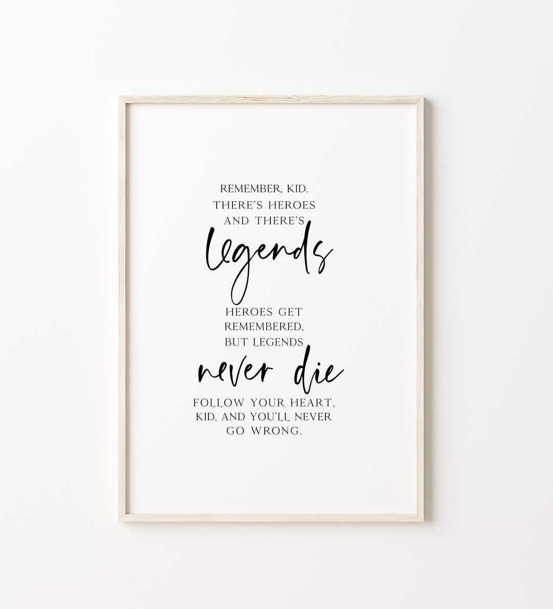 The Sandlot Quote, Printable Wall Art, Nursery Print, Boys Room Wall Decor, Inspirational Sport ...