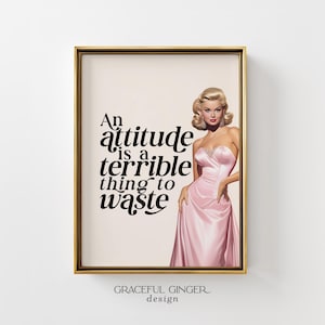 Plakat z cytatem kobiety retro: zabawny styl (do pobrania w wersji cyfrowej)