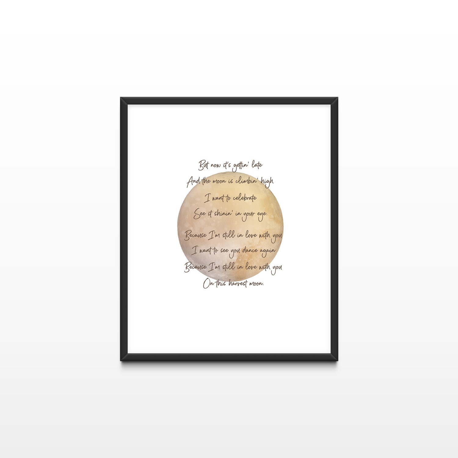 Neil Young Harvest Moon Song Lyrics Printable Home Decor Wall Etsy