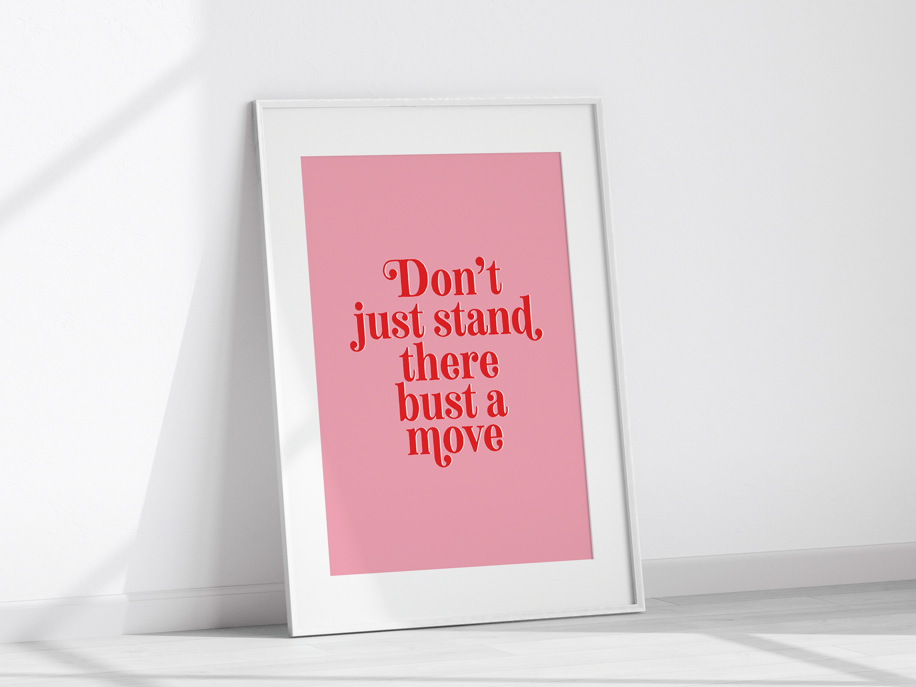 Bust A Move Song Rap Lyric Print Pink Fun Quote Printable Etsy Canada