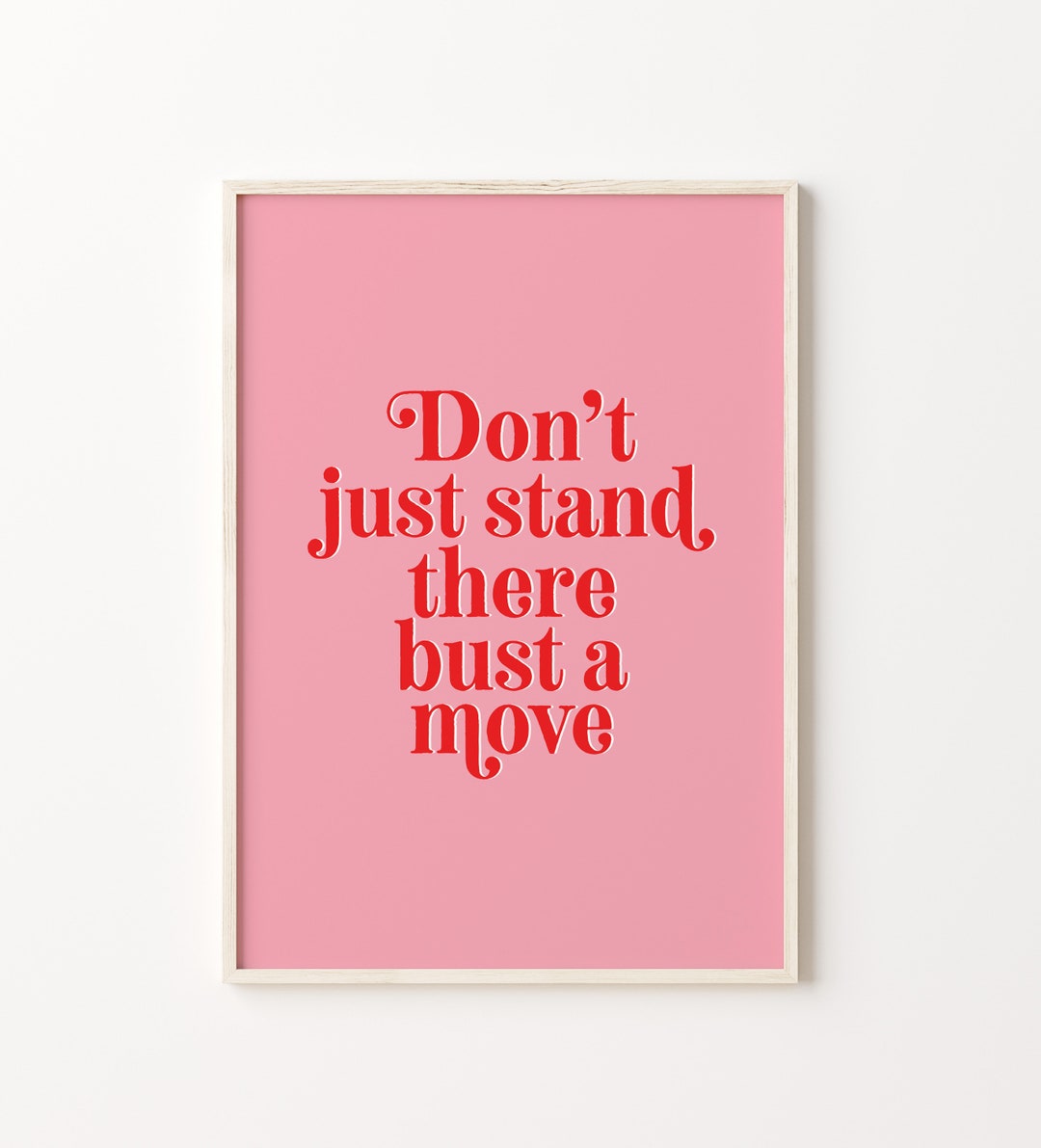Bust A Move Song Rap Lyric Print Pink Trendy Fun Quote Etsy Canada