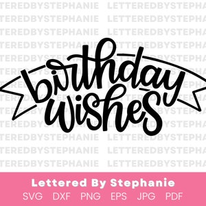Birthday quote svg, birthday wishes cut file, diy party decor, birthday card svg, bday svg for cricut or silhouette craft projects