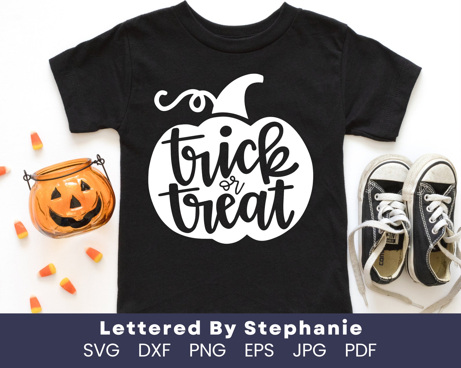 Trick or Treat SVG Cut File, Cute Halloween Pumpkin Svg for Trick or ...