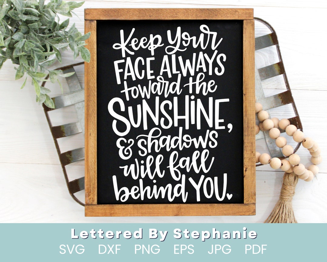 WHEN THE SUN SHINES ON YOUR WAYの作品 Sunflower Wall Art | Keep Your Face to the Sunshine Wall Art | CubeBik