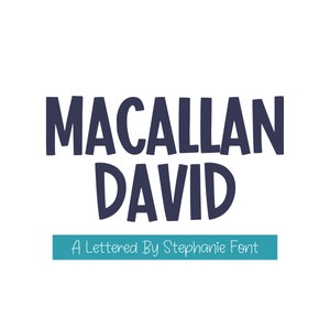 Macallan David Police OTF manuscrite, police san serif pour les artisans, Polices pour Cricut, Police haute, Police audacieuse, Police bloc, Police mignonne
