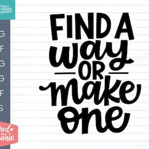 Vind een manier of maak een SVG-bestand knippen, positieve offerte, bevestiging, handlettered svg, dxf