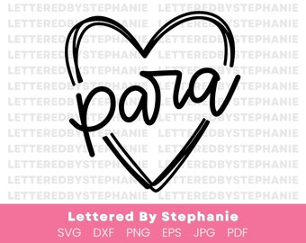 Para shirt design svg, paras devis, enseigner avec cœur, chemise d’équipe de personnel de soutien, paraeducator gift ideas svg cut file pour Cricut
