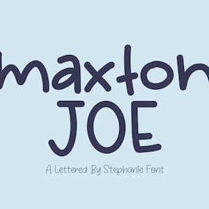 Maxton Joe Handgeschriebene OTF-Schrift, lässige San Serif Schriftart, Schriften für Bastler, niedliche handgeschriebene Schrift, einfache lustige Schrift, beschriftet von stephanie