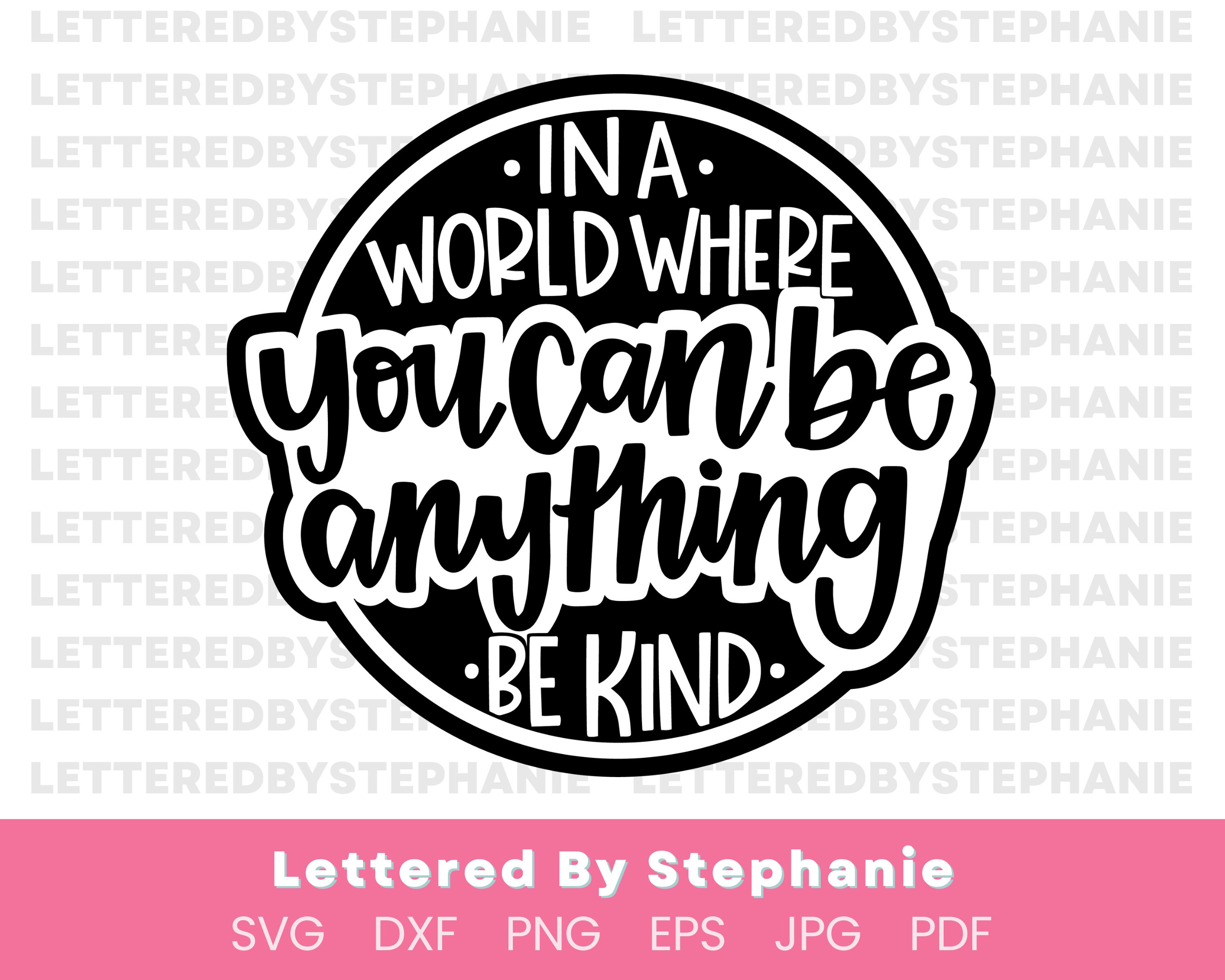 in a World Where You Can Be Anything Be Kind Poster Canvas Wall Art for Nursery/Home/Bedroom Decor - Motivational Canvas Print Wall Art Painting Ready to Hang Gifts - Easel & Hanging