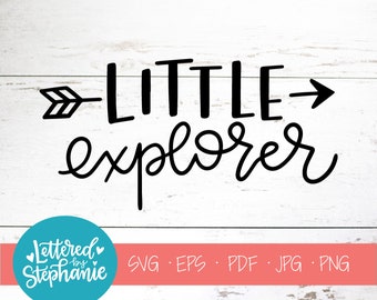 Little Explorer SVG Cut File, pépinière svg, svg enfants, garçons chemise svg, svg de chambre de bébé, svg à la main, circuit, silhouette, garçon svg